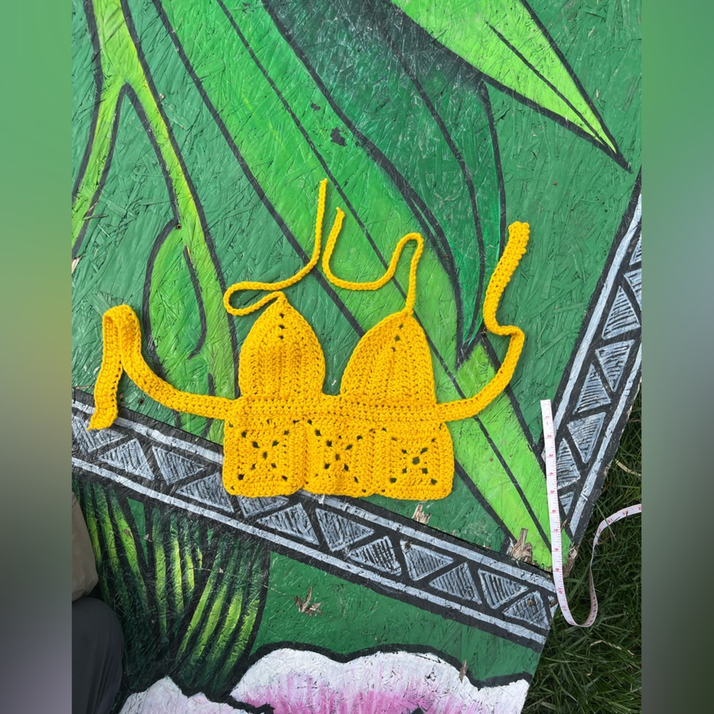 Handmade Yellow Crochet Top